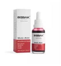 Bebak Pharma Exfoliating Red Serum 15% AHA -2% BHA-PHA Peeling Serum 30 ml